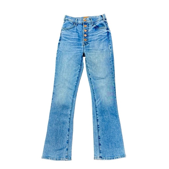 Mother The Pixie Hustler Ankle Button Fly Kick Flare Bootcut Jeans in Tarot Time - Picture 15 of 16